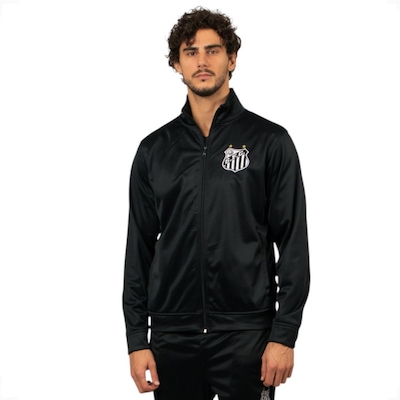 Agasalho de Moletom do Santos Oficial Esportivo Sintético Surf Center Masculino - Foto 1