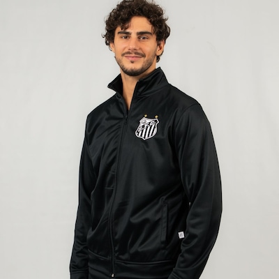 Agasalho de Moletom do Santos Oficial Esportivo Sintético Surf Center Masculino - Foto 5