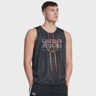 Camiseta Regata Under Armour Basquete Baseline Reversible Masculina - Foto 1