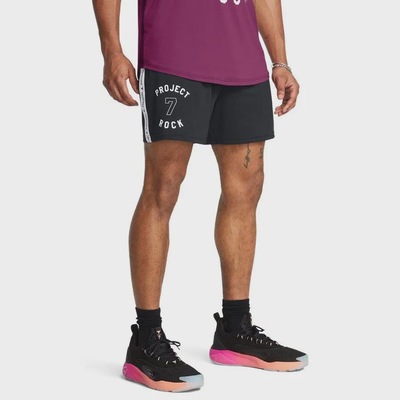 Shorts Under Armour Project Rock Mesh Badge Of Honor Masculino - Foto 3