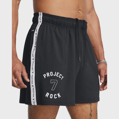 Shorts Under Armour Project Rock Mesh Badge Of Honor Masculino - Foto 6