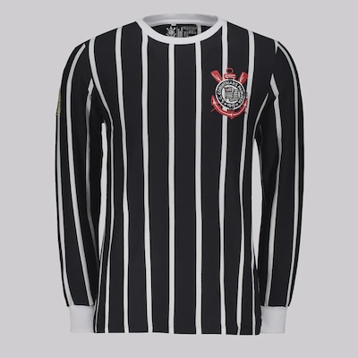 Camisa do Corinthians Manga Longa Retrô Democracia Futfanatics Masculina - Foto 1