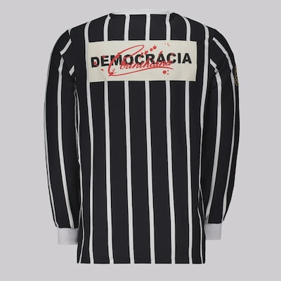 Camisa do Corinthians Manga Longa Retrô Democracia Futfanatics Masculina - Foto 2