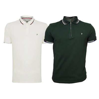 Kit 2 Camisas do Palmeiras Polo Piquet 1914 Individual Masculina - Foto 1