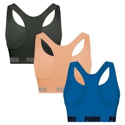 Top Puma Nadador sem Costura - 3 Unidades - Feminino - Foto 2