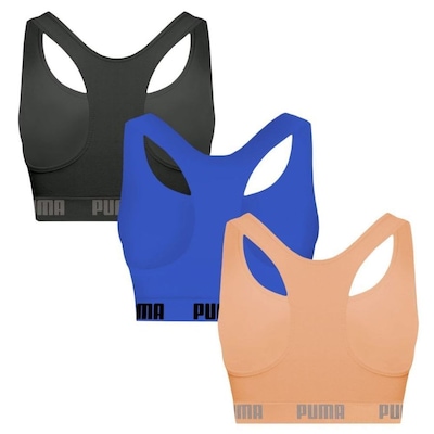 Top Puma Nadador sem Costura - 3 Unidades - Feminino - Foto 2