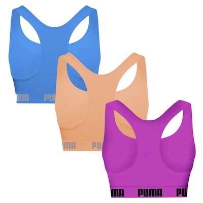 Top Puma Nadador sem Costura - 3 Unidades - Feminino - Foto 2