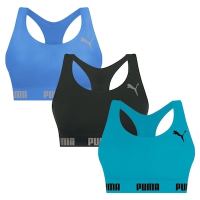 Top Puma Nadador sem Costura - 3 Unidades - Feminino - Foto 1