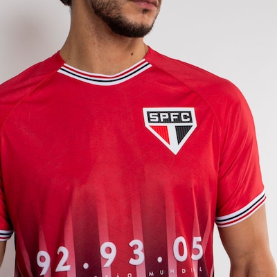 Camiseta do São Paulo Surf Center Esportiva Oficial Tricampeão Mundial Masculina - Foto 6