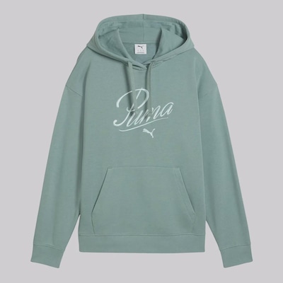 Blusão de Moletom Feminino Puma ESS Script com Capuz - Foto 1