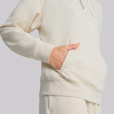 Blusão de Moletom Feminino Puma ESS Script Com Capuz - Foto 4