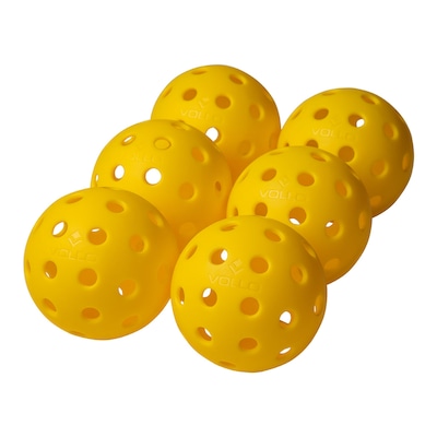 Kit 6 Bolas Pickleball 40 Furos Vollo - Foto 2