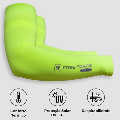 Manguito ciclismo verão Free Force Solare proteção UV - Foto 4