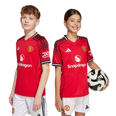 Camisa Manchester United I 25/26 Infantil Adidas - Foto 1