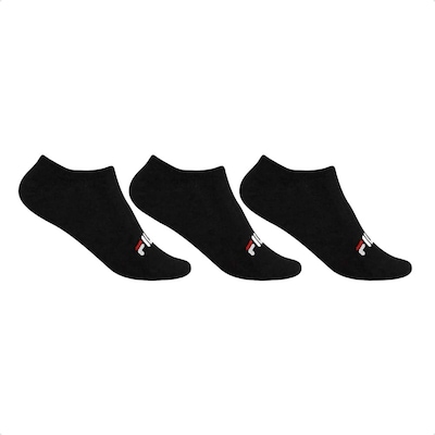Kit Meia Cano Curto Fila Tripack Lisa Unissex - Foto 1