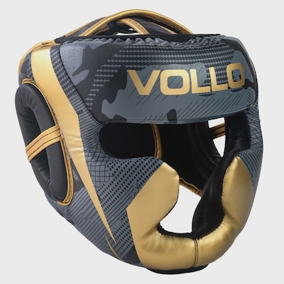 Protetor de Cabeça Vollo Capacete Fechado Boxe Muay Thai Unissex - Foto 2