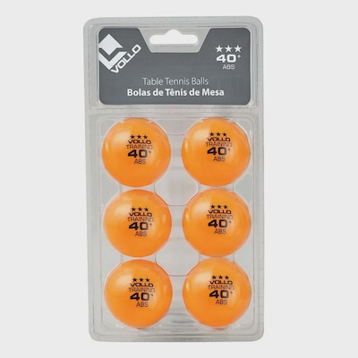 Bola de Tênis de Mesa Vollo Ping-Pong Training 3 Estrelas ABS 6 Unidades - Foto 3