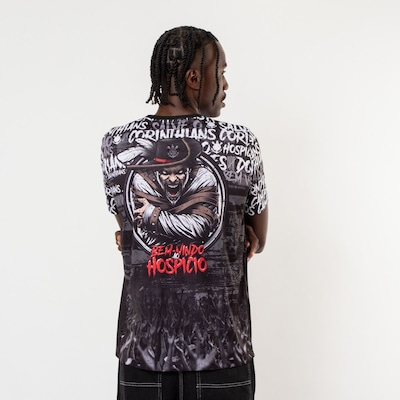 Camiseta do Corinthians Oficial Bem Vindo Ao Hospício Surf Center - Foto 4