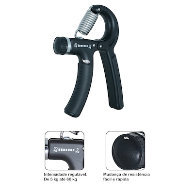 Hand Grip com mola ajustável de força 5 A 60 Kg Pista e Campo - Foto 2