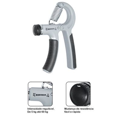 Hand Grip com mola ajustável de força 5 A 60 Kg Pista e Campo - Foto 2