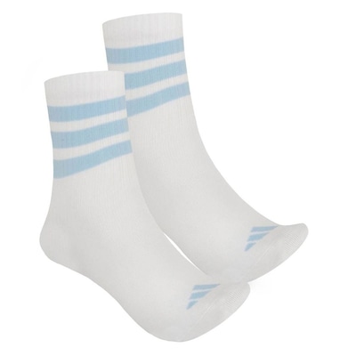 Meia Cano Médio adidas Crew - 3 Pares - Infantil - Foto 2