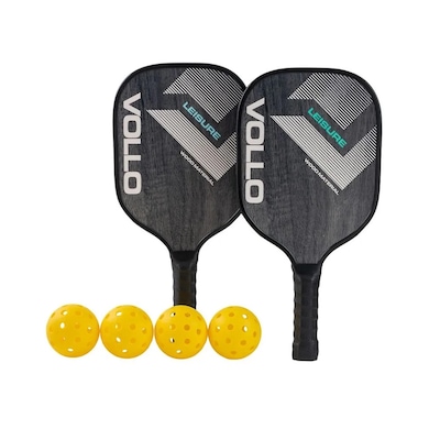 Kit Pickleball Leisure 2 Raquetes + 4 Bolas + Bolsa Vollo - Foto 1