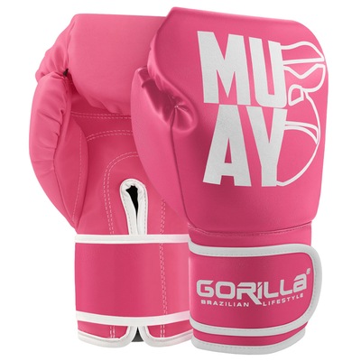 Luva Muay Thai Boxe Kickboxing Profissional Gorilla Feminina - Foto 3