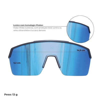 Lente de Óculos HB Performance Presto 2.0 Blue Chrome espelhada - Foto 2