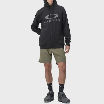 Blusão de Moletom Masculino Oakley com Capuz Bark F/Z Hoodie Blackout - Foto 5