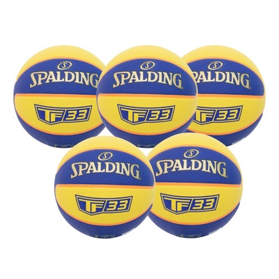 Kit 5 Bolas de Basquete Spalding 3X3 Tf-33 - Tamanho 6 - Foto 1