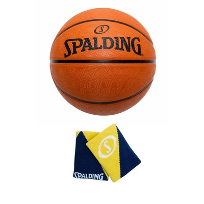 Bola de Basquete Spalding Streetball + Munhequeira - Foto 1