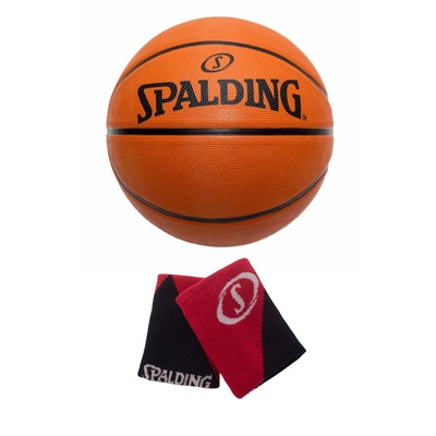 Bola de Basquete Spalding Streetball + Munhequeira - Foto 1