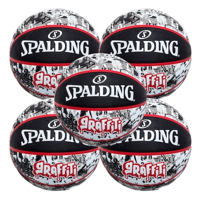 Kit 3 Bolas de Basquete Spalding Graffiti - Foto 2