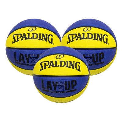 Kit 3 Bola de Basquete Spalding Layup - Tamanho 7 - Foto 1