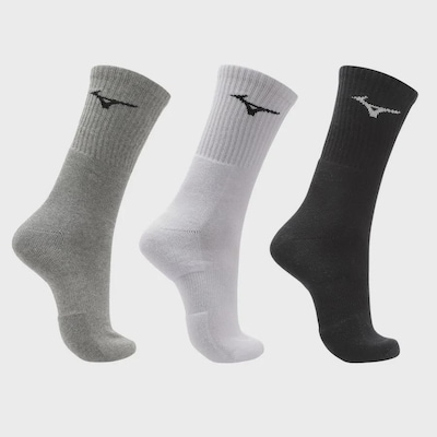 Meia Cano Alto Mizuno Prime Tam. 33 a 38 com 3 Pares Unissex - Foto 2