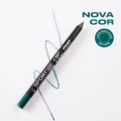 Lápis para Olhos Pink cheeks Sport Eyepencil Verde 1,2g - Foto 2