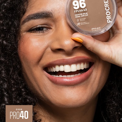 Pro Cream Protetor Solar Pink Cheeks Multifuncional FPS96 FPUVA43 14g - PRO40 - Foto 2