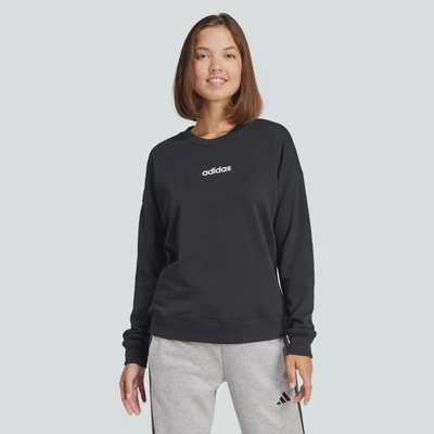 Blusão de Moletom Feminino adidas sem Capuz Logo Linear Feminino - Foto 1
