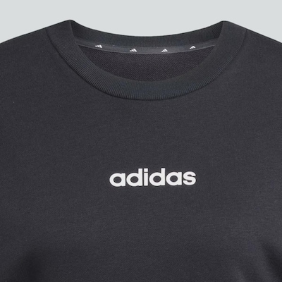 Blusão de Moletom Feminino adidas sem Capuz Logo Linear Feminino - Foto 4