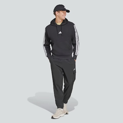 Blusão de Moletom Masculino adidas com Capuz Essentials 3 Stripes - Foto 6