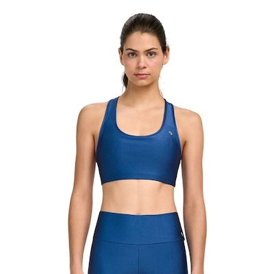 Top Alto Giro Eterno Shine Nadador Feminino - Foto 1