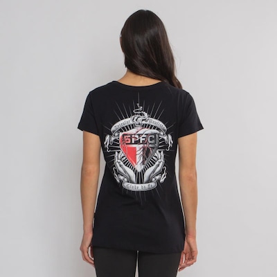 Camiseta do São Paulo Futfanatics Clássica Feminina - Foto 2