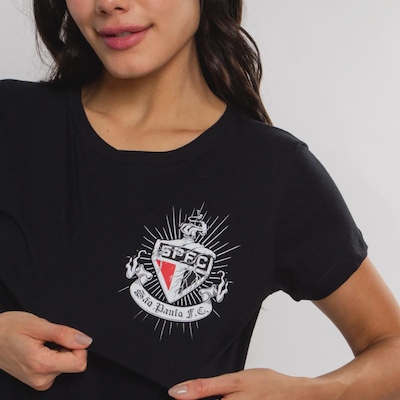 Camiseta do São Paulo Futfanatics Clássica Feminina - Foto 3