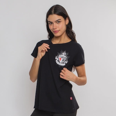 Camiseta do São Paulo Futfanatics Clássica Feminina - Foto 4