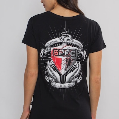 Camiseta do São Paulo Futfanatics Clássica Feminina - Foto 5