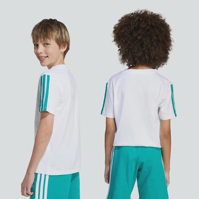 Camiseta adidas Essentials 3 Stripes Infantil - Foto 2