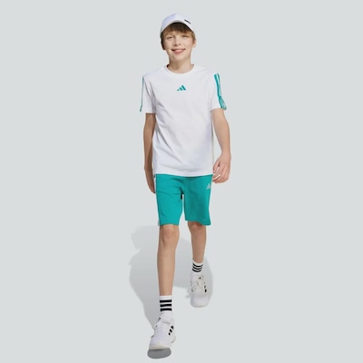 Camiseta adidas Essentials 3 Stripes Infantil - Foto 4