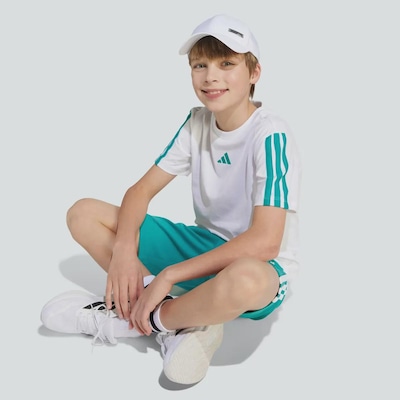 Camiseta adidas Essentials 3 Stripes Infantil - Foto 5