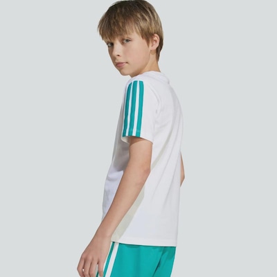 Camiseta adidas Essentials 3 Stripes Infantil - Foto 6