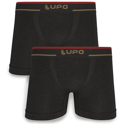 Kit 2 Cuecas Boxer Lupo Microfibra Sem Costura - Foto 1